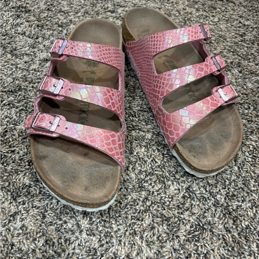 Birkenstock 3-Strap Sandal, Pink shimmer size EU 36